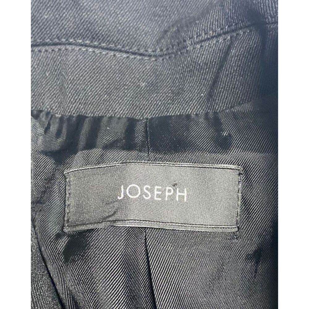 Joseph Ruffled Coat in Black Wool - Picture 5 of 8